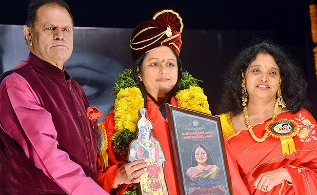 Senior Actress Jayasudha Honoured With NTR Award - Sakshi