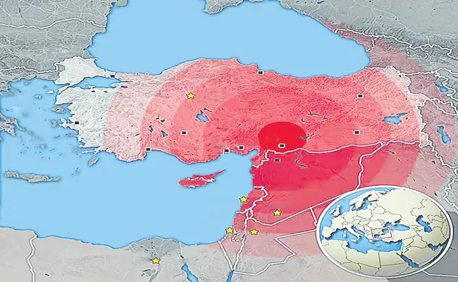 Many Peoples dead as two massive earthquakes Turkey and Syria - Sakshi