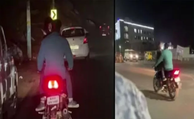 Viral Video: Couple Romance On Moving Bike Ajmer Police Takes Action - Sakshi