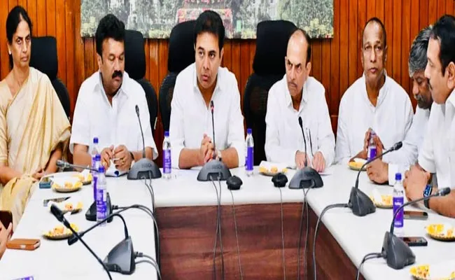 Meeting Of Minister Ktr On Inauguration Ceremony Of Secretariat - Sakshi