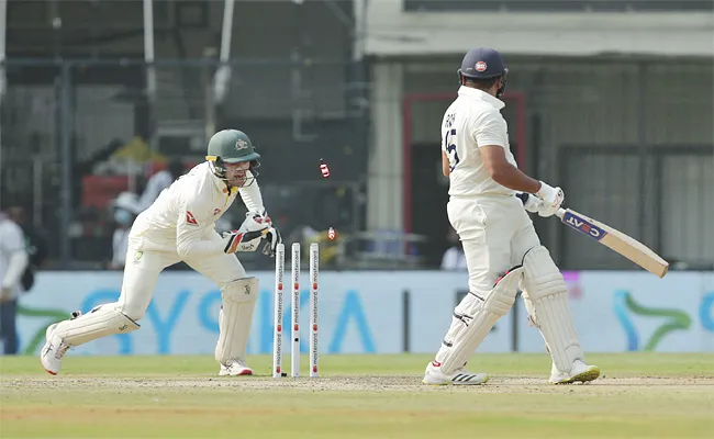 Rohit Sharma Survives 2-Close Calls But Stump-Out-After Hits-12 Runs - Sakshi