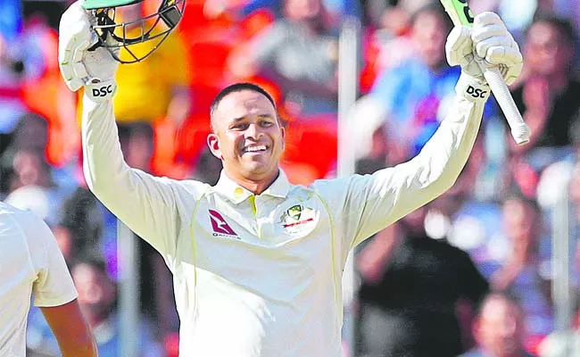 Usman Khawaja's first-ever Test century against India  - Sakshi