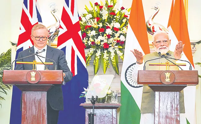 PM Modi Said Australian PM Assured Of Indian Communitys Safety  - Sakshi