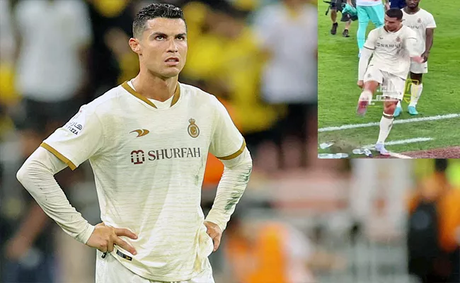 Cristiano Ronaldo Kicks Water Bottles Storms-Off Pitch-Al-Nassr Loss - Sakshi