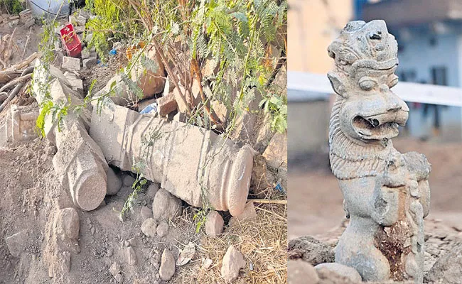 Historical Treasure Found At Yadadri Khila Kandhakam - Sakshi