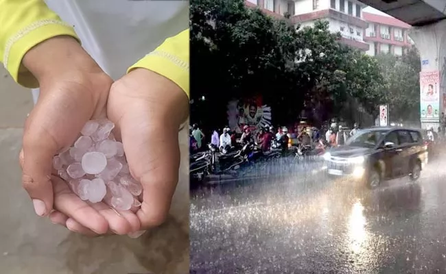 Heavy Rain In Many Districts Of Telangana And AP - Sakshi