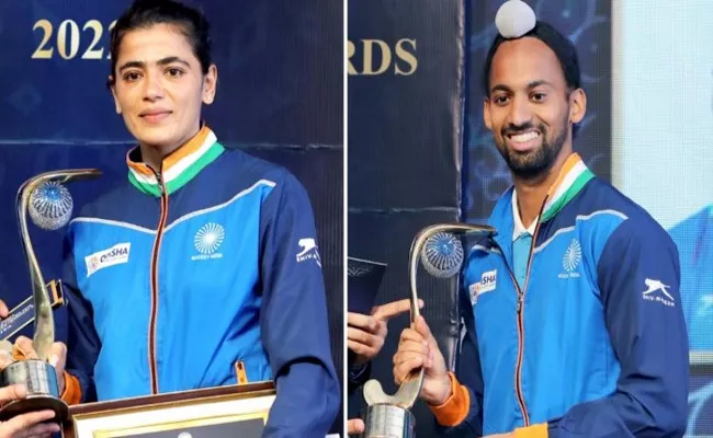 Hardik Singh And Savita Punia Won Hockey India Player Of Year Awards - Sakshi