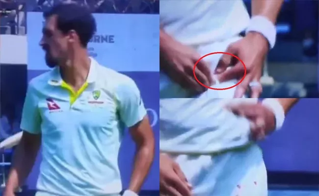 IND VS AUS 3rd Test Day 2: Mitchell Starc Bowls Despite Blood Dripping Off His Finger   - Sakshi