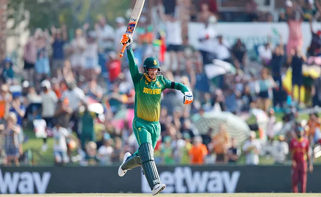 Heinrich Klaasen-119 Run-Unbeaten-61 Balls South Africa Won-4-Wkts Vs WI - Sakshi