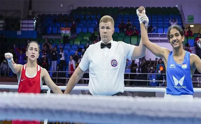 Nitu Ghanghas Assures India Of Its First Medal At Womens Boxing World Championships - Sakshi