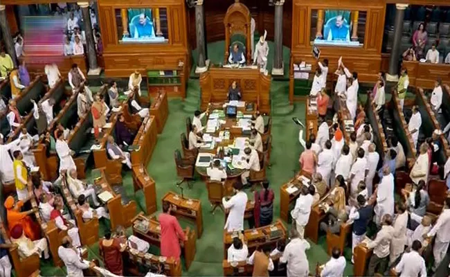 Parliament Budget Session: Ruckus In Both houses Rahul Remark Adani Issue - Sakshi