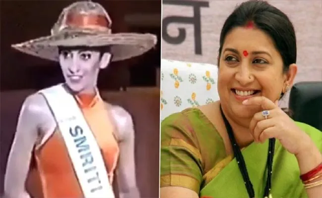 Smriti Irani 25 Year-Old Ramp Walk Video From Miss India Goes Viral - Sakshi