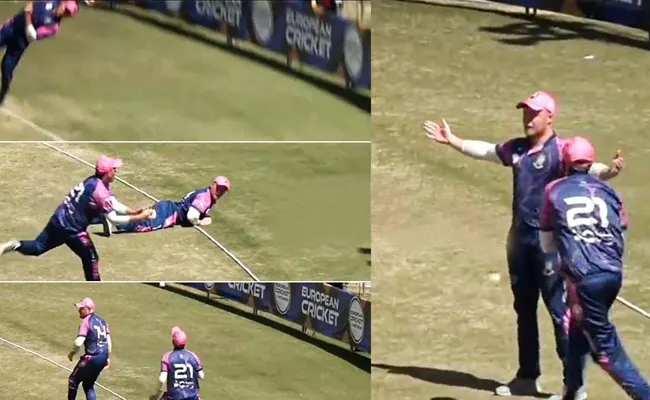 Jason van der Merve and Jacob Mulder take brilliant juggling catch  - Sakshi