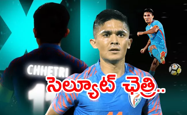 Sunil Chhetri Becomes Fifth Highest Goal-Scorer-International Football - Sakshi