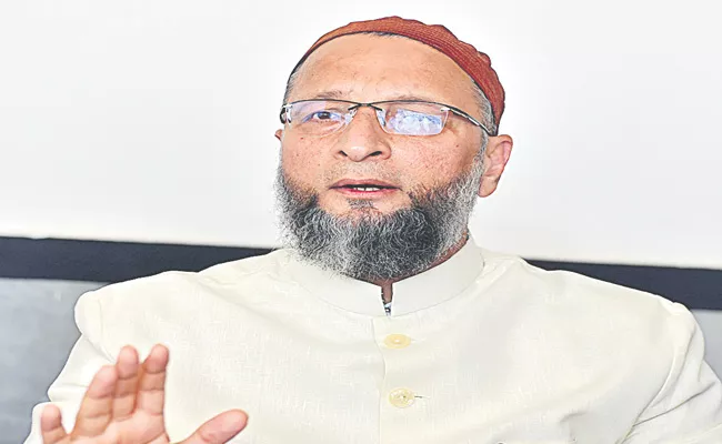 Asaduddin Owaisi at AIMIM Foundation Day Meeting - Sakshi