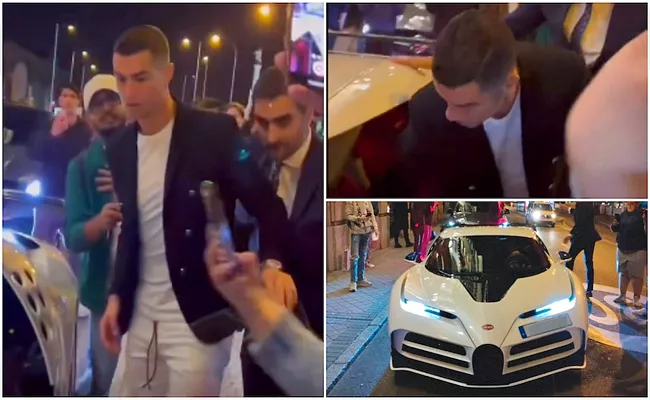 Cristiano Ronaldo Spotted-New Bugatti Centodieci Worth Approx-Rs-70-Cr - Sakshi