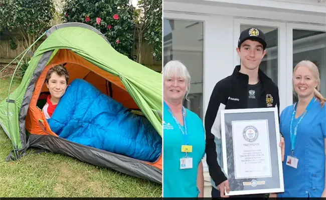 Teen Sleeps In Tent For 3 Years To Raise Funds For Charity At UK - Sakshi