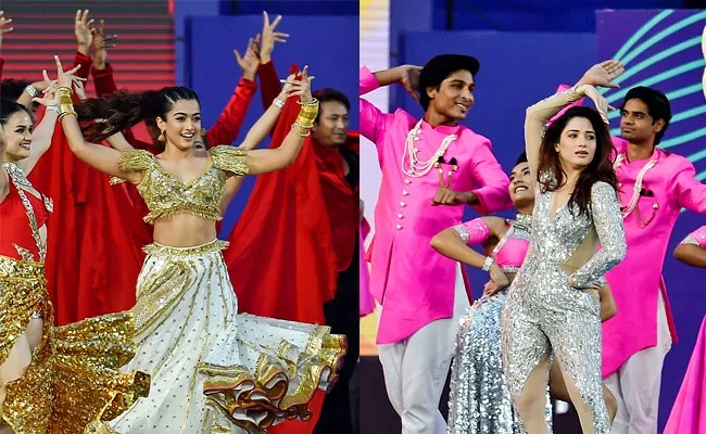 Tamannah and Rashmika Dance goes Viral At IPL-2023 - Sakshi