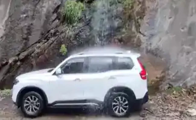 mahindra scorpio n waterfall test no 2 video - Sakshi