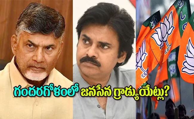 Janasena Pawan Kalyan No Clarity On Support To TDP BJP - Sakshi