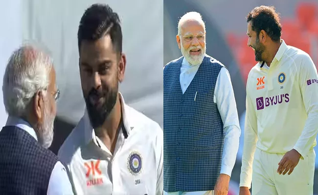 Ind Vs Aus 4th Test: Rohit Get Cap From PM Modi Cheers Smith Video - Sakshi