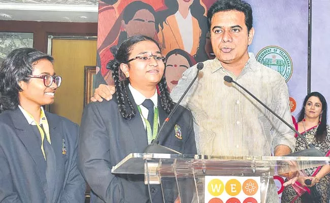 Minister KTR on the anniversary of We Hub - Sakshi