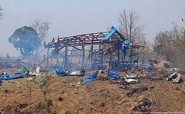 At Least 100 killed In Air Strike By Myanmar Junta On Pazigyi Village - Sakshi