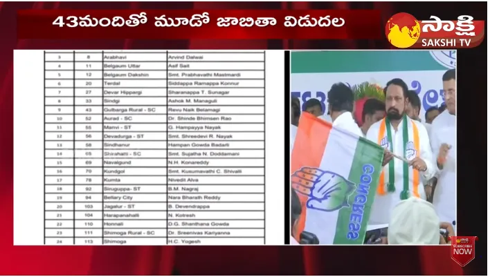 Congress Releases 3rd List Of Candidates For Karnataka Assembly Elections