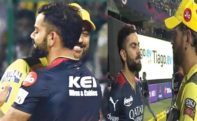 Virat Kohli Hugs Dhoni Shares Photo Fans Says Biggest Fanboy of Thala - Sakshi