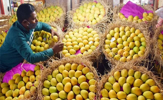 Mango Fruits Prices High In Hyderabad Due To Untimely Rains - Sakshi