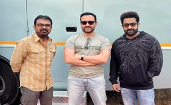 Saif Ali Khan Joins The Sets Of NTR 30, Pics Goes Viral - Sakshi