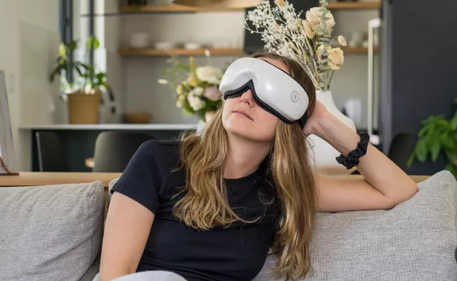 truerel eye massager works on bluetooth - Sakshi