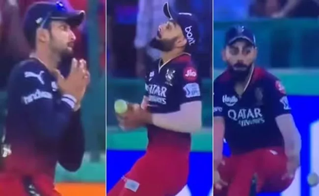 Virat Kohli get-Distracted-by-Teammate drop catch Viral RCB VS PBKS - Sakshi