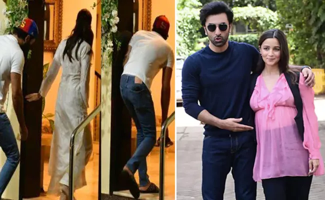 Ranbir Kapoor Pickup Alia Bhatt Slippers, Netizens Fires - Sakshi