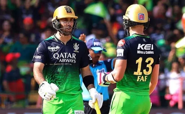 Du Plesis-Glenn Maxwell Break Their Own Record-127 Runs 3rd Wicket Vs RR - Sakshi