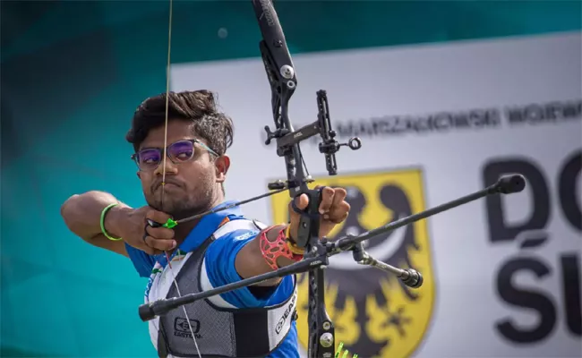 Archery World Cup: Dhiraj Bommadevara Wins Mens Recurve Bronze - Sakshi