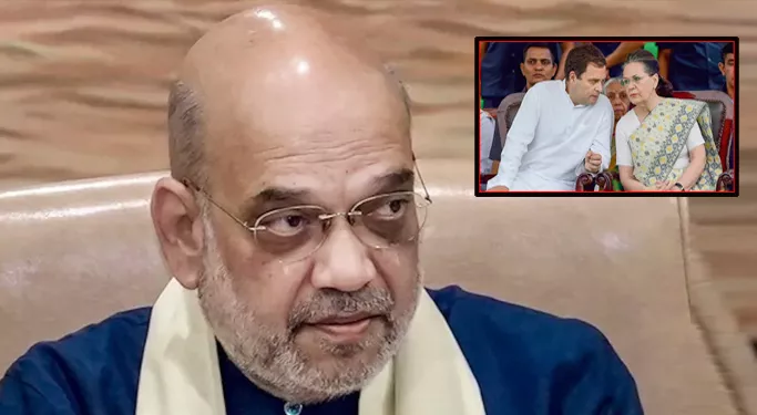 Amit Shah Says Congress Become Bankrupt Depend On Bjp Leaders - Sakshi