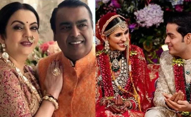 mukesh ambani nita ambani handwritten letter for akash and shloka wedding - Sakshi