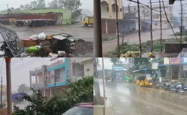 Heavy Rains And Hailstroms In Andhra Pradesh elangana - Sakshi