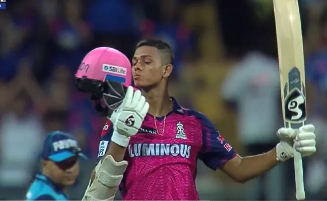 Yashasvi Jaiswal 1st Centtury In IPL Youngest-Player Score IPL Hundred - Sakshi