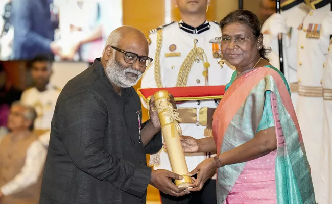 Sudha Murthy MM Keeravani Padma Awards President Draupadi Murmu - Sakshi