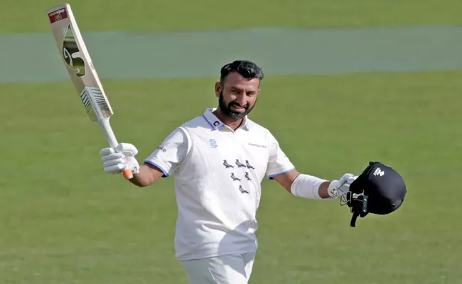 Captain Cheteshwar Pujara Hits Century Sussex  - Sakshi