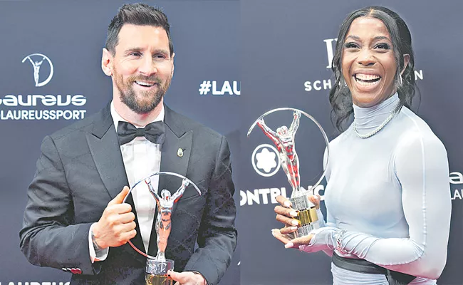 Lionel Messi And Shelly Fraser Tops Laureus Global Sports Awards - Sakshi