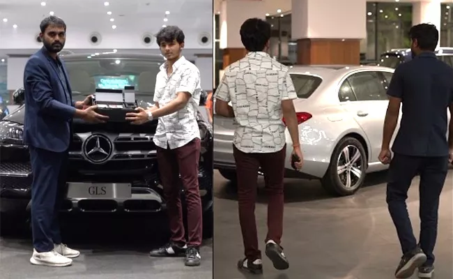 Young boy buy expensive Mercedes Benz car video viral  - Sakshi