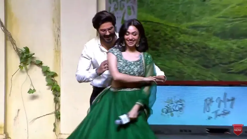 Malavika Nair & Dulquer Salmaan Dance At Anni Manchi Shakunamule Pre Release Event