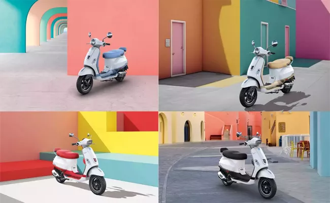 Dual Tone Vespa Scooters Launched - Sakshi