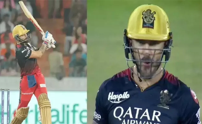 IPL 2023: Virat Kohli Hammers SRH Pacer For 103m Six Du Plessis Reaction Viral - Sakshi