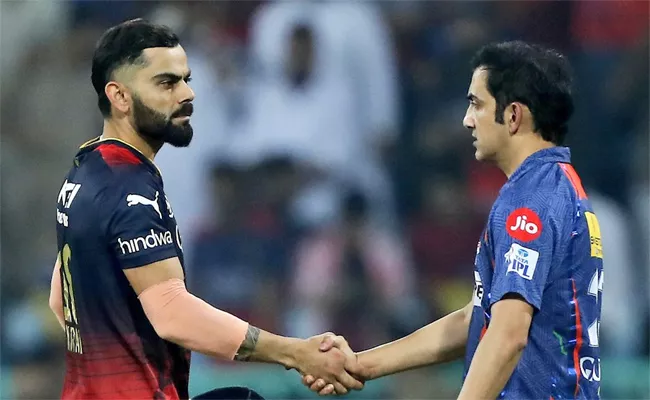 Virat Kohli and Gautam Gambhir Slapped With Massive Fines - Sakshi