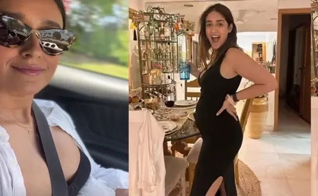 Ileana DCruz flaunts her baby bump as she goes on a drive video viral - Sakshi