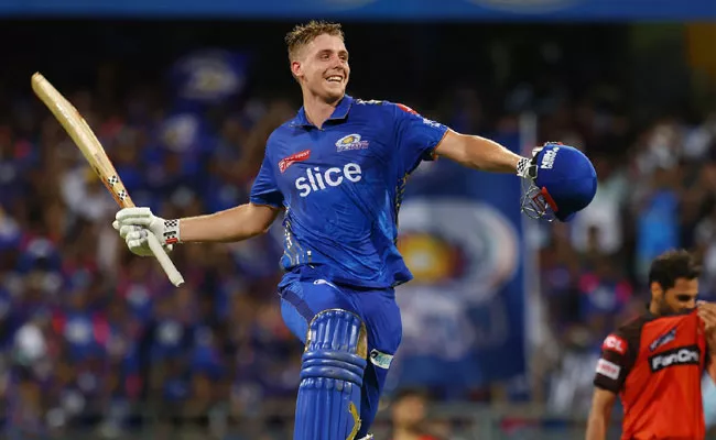 Cameron Green Maiden IPL Century For MI Vs SRH Match IPL 2023 - Sakshi